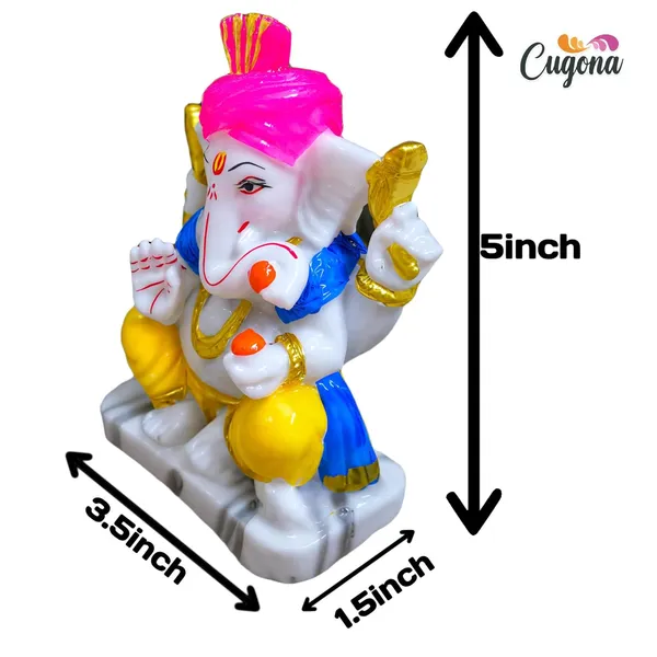 Ganesh_Idol_for_Home_5-inch_Polyresin_Ganesha_Murti_for_Pooja,_Ganesh_Idol_Marble_dust__White_&_Golden_Ganpati_Statue,_Ganesh_Ji_murti_for_Good_Fortune