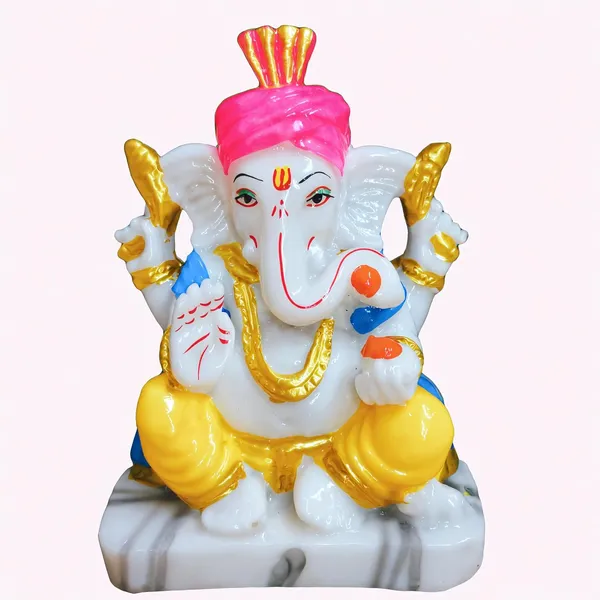 Ganesh_Idol_for_Home_5-inch_Polyresin_Ganesha_Murti_for_Pooja,_Ganesh_Idol_Marble_dust__White_&_Golden_Ganpati_Statue,_Ganesh_Ji_murti_for_Good_Fortune