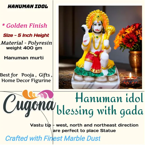 Hanuman_Idol_for_Home_|_Blessing_with_Gada_|_5_Inch_Hanuman_Ji_Murti_for_Home_Pooja,_Temple_&_Car_|_Bajrangbali_Sankat_Mochan_Statue_Hanuman_murti_Marble_dust