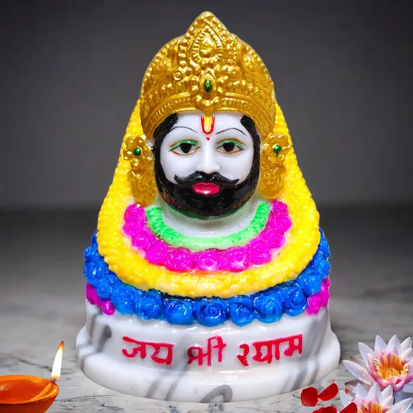 Khatu_Shyam_Ji_Murti-5INCH__Spiritual_Polyresin_Idol_for_Mandir,_Car_Dashboard_&_Home_Décor_|_Khatu_Baba_Statue_khatu_Shyam_Idol