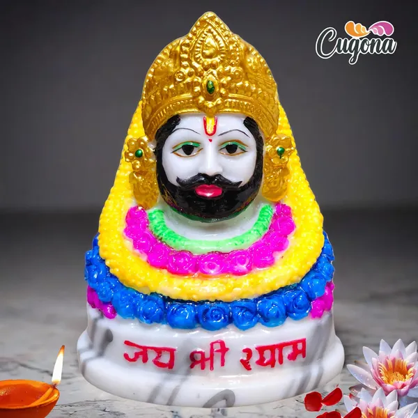 Khatu_Shyam_Ji_Murti-5INCH__Spiritual_Polyresin_Idol_for_Mandir,_Car_Dashboard_&_Home_Décor_|_Khatu_Baba_Statue_khatu_Shyam_Idol