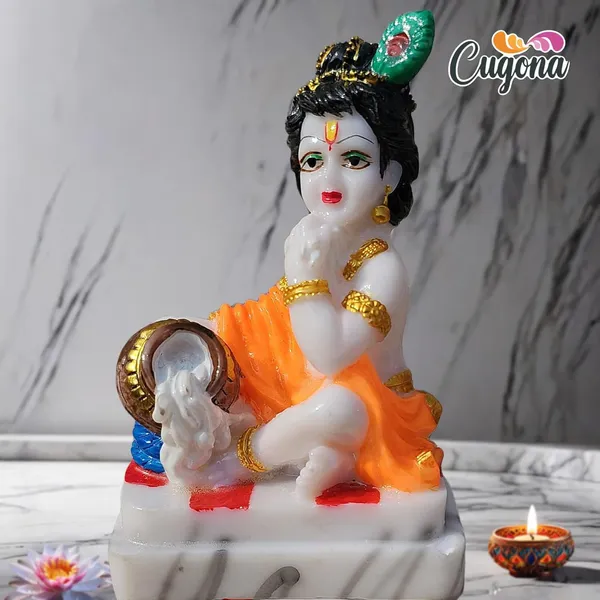 Krishna_Idol_for_Home_-_5_Inch_Polyresin_Makhan_Chor_Figurine_|_Bal_Krishna_Murti_for_Home_Temple,_Pooja_Room_&_Décor