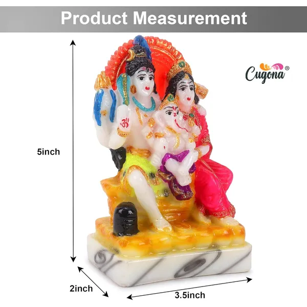 Shiv_Parivar_Idol_-_5_Inch_Marble/Polyresin_|_Lord_Shiva,_Parvati,_Ganesha_&_Kartikeya_Murti_for_Home_Pooja,_Decor,_and_Gifting_Shiv_Parivar_Murti,_Home_Pooja,_shiv_parivar_statue_-Office_Decor_Statue