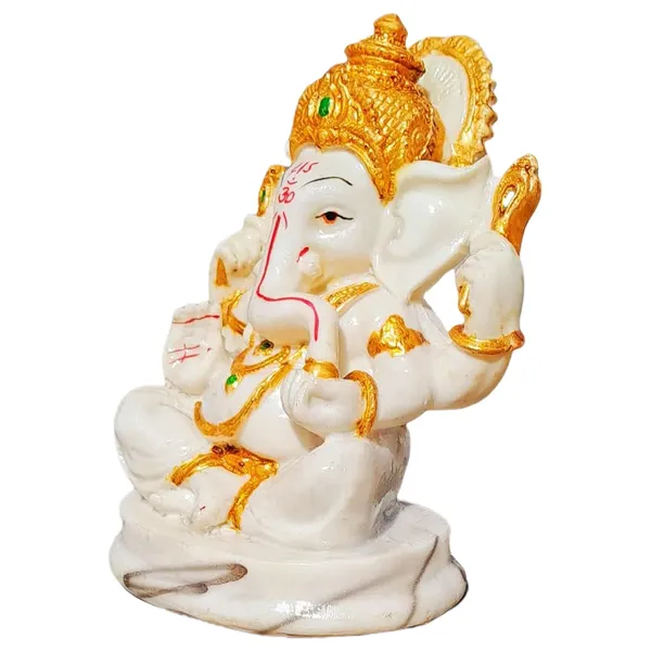 Marble_Dust_Ganesh_Idol_|_Vinayaka_Statue_|_Ganpati_Murti_|_Ganesha_Idol_for_Home_Decor_|Ganesh_Idol_for_Diwali_-_White_7_inch_Ganpati_Idol_Ganesh_ji_murti_|_Ganesha_Idol_for_Home_Decor