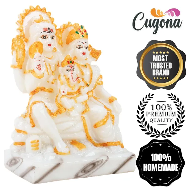 7_INCH_Shiv_Parivar_Idol_Home_Pooja_Marble_Polyresin_|_Lord_Shiva,_Parvati,_Ganesha_murti,_Decor,_and_Gifting_Shiv_Parivar_Murti,_Home_Pooja,_Shiv_parivar_Statue_-Office_Decor_Statue