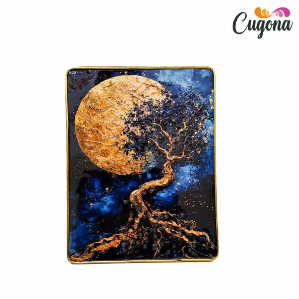 Scenery_for_wall_decoration_crystal_13x10_inch_with_golden_border-_Luxury_epoxy_Resin_coated_|_Tree_Wall_Decor_photo_Frame_-_wall_decor_Photo_frames_modern_art_for_living_room_|_wall_decor_painting