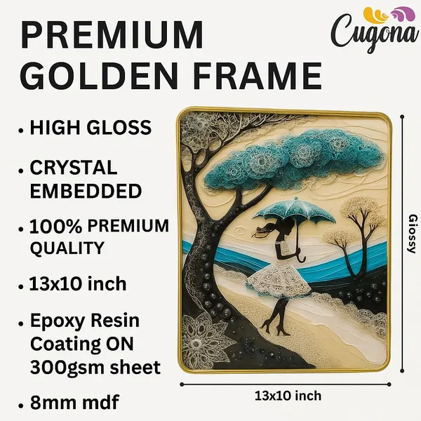 3D_Lady_with_Umbrella_Wall_Painting_for_Wall_Decor_photo_frame_Crystal_with_golden_frame_-_epoxy_resin_Coated_13x10inch_Elegant_Girl_Wall_Art_for_Home_Decor_crystal_for_Living_Room,_Office,_bedroom,_Home_|_Luxury_Wall_Frame_with_Lace_Dress_Design_wall_decor_photo_frame_big_size