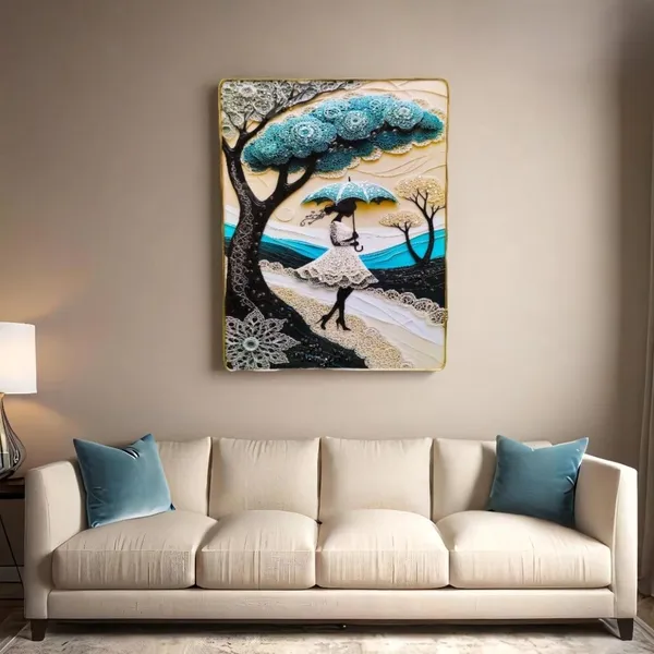 3D_Lady_with_Umbrella_Wall_Painting_for_Wall_Decor_photo_frame_Crystal_with_golden_frame_-_epoxy_resin_Coated_13x10inch_Elegant_Girl_Wall_Art_for_Home_Decor_crystal_for_Living_Room,_Office,_bedroom,_Home_|_Luxury_Wall_Frame_with_Lace_Dress_Design_wall_decor_photo_frame_big_size
