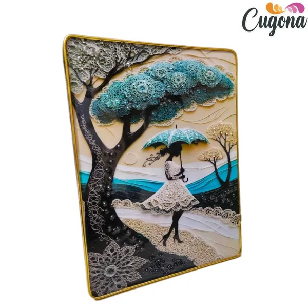 3D_Lady_with_Umbrella_Wall_Painting_for_Wall_Decor_photo_frame_Crystal_with_golden_frame_-_epoxy_resin_Coated_13x10inch_Elegant_Girl_Wall_Art_for_Home_Decor_crystal_for_Living_Room,_Office,_bedroom,_Home_|_Luxury_Wall_Frame_with_Lace_Dress_Design_wall_decor_photo_frame_big_size