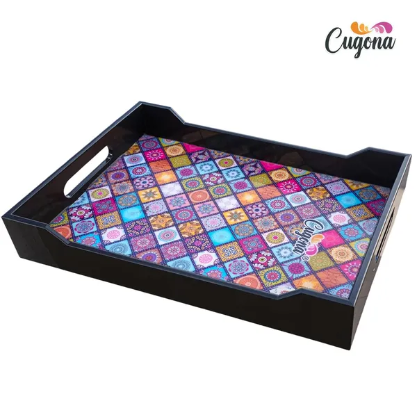 Glossy_Wooden_Serving_Tray_with_Epoxy_Resin_Coating,_14x10x2_Inches,_Engineered_Wood,_Enamel_Deco-Painted_Sides__Multipurpose_Tray_for_Serving,_Decoration,_Kitchen_Organizer