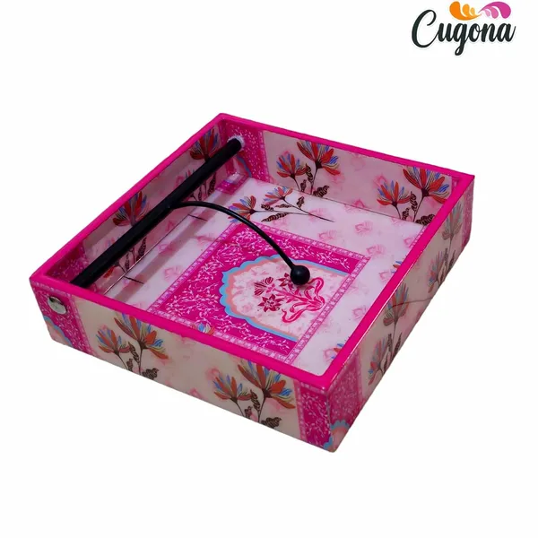 Wooden_Napkin_Holder_for_Dining_Table__19x19x5_Inch_Square_Tissue_Holder_with_Epoxy_Resin_Coating,_Glossy_Finish__Decorative_Tissue_Stand_for_Kitchen,_Dining,_and_Serving_(Multi)