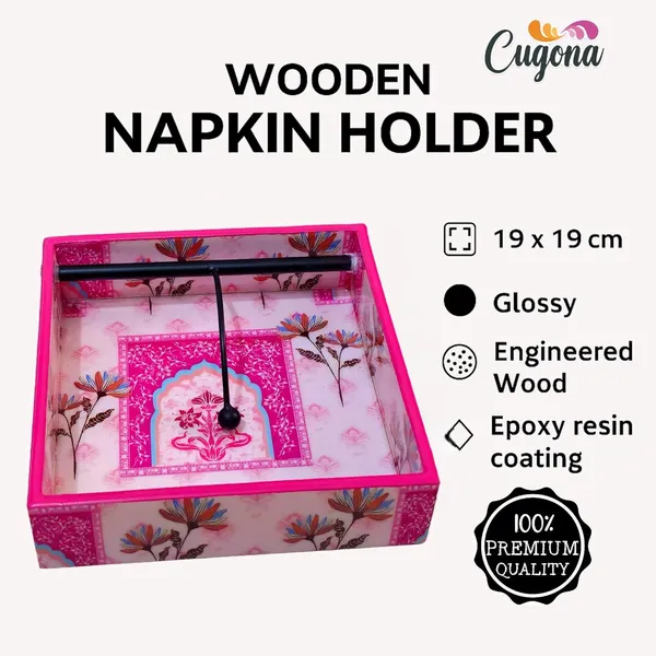 Wooden_Napkin_Holder_for_Dining_Table__19x19x5_Inch_Square_Tissue_Holder_with_Epoxy_Resin_Coating,_Glossy_Finish__Decorative_Tissue_Stand_for_Kitchen,_Dining,_and_Serving_(Multi)