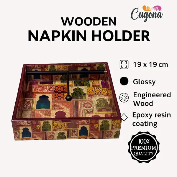 Wooden_Napkin_Holder_for_Dining_Table__19x19x5_Inch_Square_Tissue_Holder_with_Epoxy_Resin_Coating,_Glossy_Finish__Decorative_Tissue_Stand_for_Kitchen,_Dining,_and_Serving_(NapWindow)