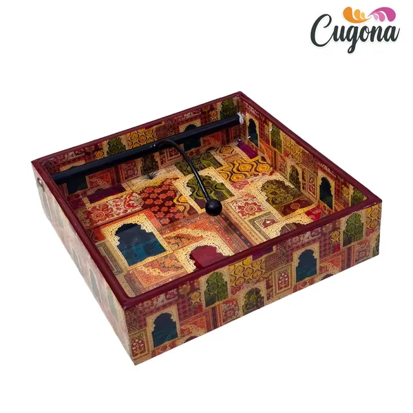 Wooden_Napkin_Holder_for_Dining_Table__19x19x5_Inch_Square_Tissue_Holder_with_Epoxy_Resin_Coating,_Glossy_Finish__Decorative_Tissue_Stand_for_Kitchen,_Dining,_and_Serving_(NapWindow)