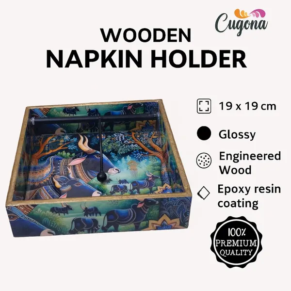 Wooden_Napkin_Holder_for_Dining_Table__19x19x5_Inch_Square_Tissue_Holder_with_Epoxy_Resin_Coating,_Glossy_Finish__Decorative_Tissue_Stand_for_Kitchen,_Dining,_and_Serving_(Napcow)