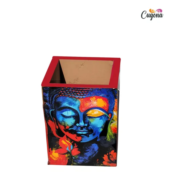 wooden_cutlery_stand_|Wood_Pen_Holder_Desk_Pencil_buddha_design_pen_holder_Organizer_Cup_for_Desktop_Pens_Stand_Holder_Office_|_multipurpose_holder_in_engineered_wood,_enamel_Coated