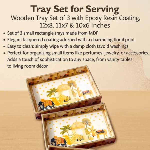 Tray_Set_for_Serving_-_Set_of_3,_12x8,_11x7,_10x6_Inches_Wooden_Tray_for_Kitchen_Organizer_-_Enamel_Coated_Rectangle_|_Serving_Tray_Set_of_3_-_Wooden_Tray_for_Serving_(Royal_Elephant)