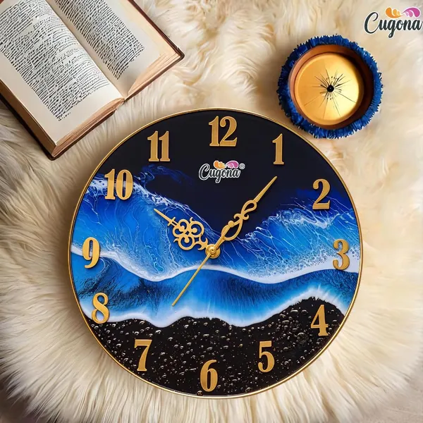 Premium_Resin_Wall_Clock_for_Home_12_inch,_Silent_Sweep_Movement,_Crystal_Stones,_Golden_Border,_Modern_Ocean_Wave_Design_Big_Wall_Clock_for_Living_Room_Hotel_Resin_Clock_for_Living_Room