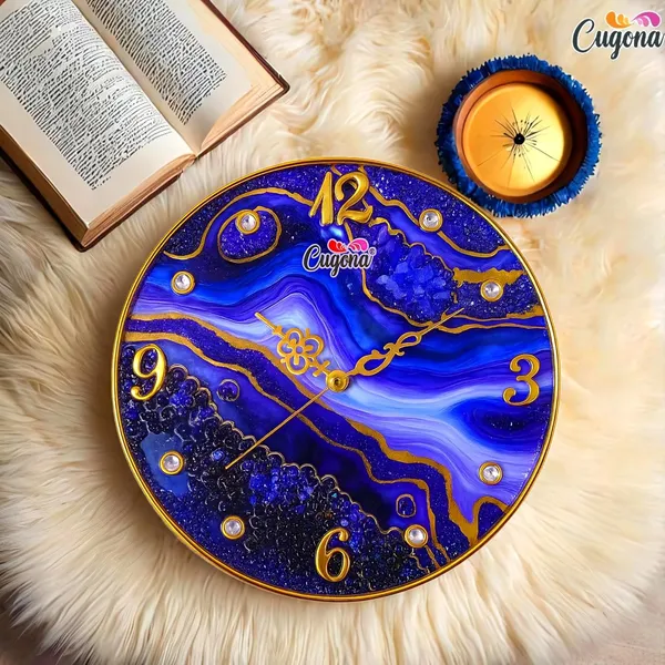 Premium_resin_Wall_Clock_for_home_12_inch_,_Silent_Sweep_Movement,_Crystal_Stones,_Golden_Border,_Modern_Purple_Ocean_Wave_Design_big_wall_clock_for_living_room_hotel_Resin_clock_for_living_room