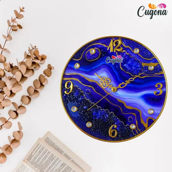 Premium_resin_Wall_Clock_for_home_12_inch_,_Silent_Sweep_Movement,_Crystal_Stones,_Golden_Border,_Modern_Purple_Ocean_Wave_Design_big_wall_clock_for_living_room_hotel_Resin_clock_for_living_room