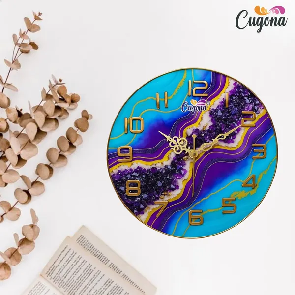 Premium_resin_Wall_Clock_for_home_12_inch_,_Silent_Sweep_Movement,_Crystal_Stones,_Golden_Border,_Modern_crstyal_Ocean_Wave_Design_big_wall_clock_for_living_room_hotel_Resin_clock_for_living_room