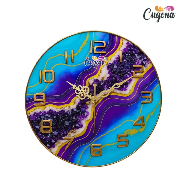 Premium_resin_Wall_Clock_for_home_12_inch_,_Silent_Sweep_Movement,_Crystal_Stones,_Golden_Border,_Modern_crstyal_Ocean_Wave_Design_big_wall_clock_for_living_room_hotel_Resin_clock_for_living_room