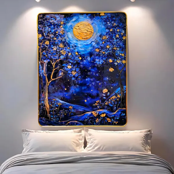 Blue_Moonlight_Wall_photo_frame_crystal_13x10_inch_with_golden_border-_Luxury_Resin_Tree_Wall_Decor_Wall_Decor_photo_Frame_-_wall_decor_Photo_frames_modern_art_for_living_room_-_epoxy_resin_Coated_|_wall_Decor_big_size_painting_for_Wall_decoration