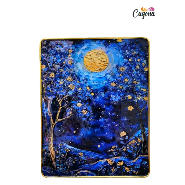 Blue_Moonlight_Wall_photo_frame_crystal_13x10_inch_with_golden_border-_Luxury_Resin_Tree_Wall_Decor_Wall_Decor_photo_Frame_-_wall_decor_Photo_frames_modern_art_for_living_room_-_epoxy_resin_Coated_|_wall_Decor_big_size_painting_for_Wall_decoration