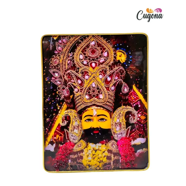 Khatu_Shyam_Ji_Crystal_Photo_Frame__13x10_Inch_Wall_Decor_with_Golden_Border_&_Epoxy_Resin_Coating_for_Living_Room