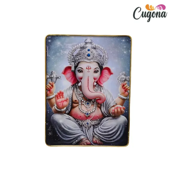 ganesh_photo_frame_with_crystal_with_golden_frame_-_epoxy_resin_Coated_13x10inch_ganesh_photo_frame_big_size_crystal_for_Living_Room,_Office,_Hotels,_Home_Decorative_Framed_vinayaka_(Lord_of_the_multitudes)_wall_painting_wall_decor_frame