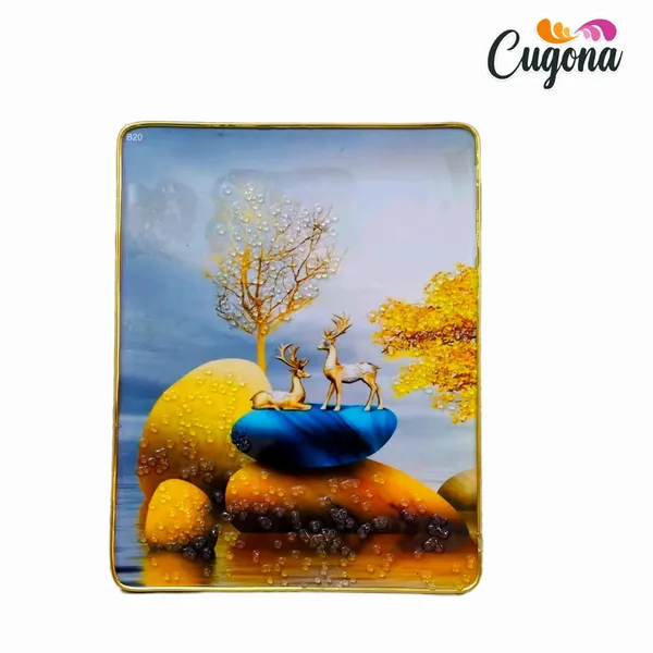 3D_Golden_Deer_photo_frame_Crystal_stone_with_golden_frame_-_epoxy_resin_Coated_13x10_inch_golden_crystal_Wall_Painting_for_decoration_|_deer_vastu_Painting_for_living_room_wall_decor