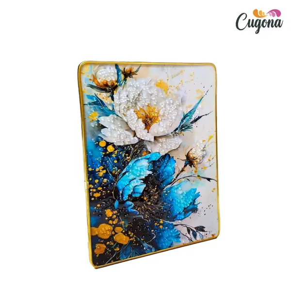 Sky_Blue_Flower_scenery_photo_frame_crystal_13x10_inch_with_golden_border_-_wall_decor_photo_frames_modern_art_for_living_room_-_epoxy_resin_Coated_|_Luxury_wall_Frame_decor_painting_for_wall_decoration
