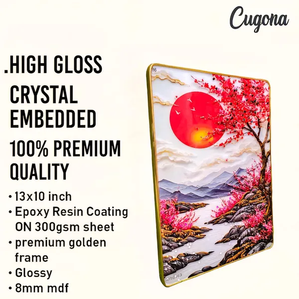 scenery_photo_frame_crystal_13x10_inch_with_golden_border-_Mountains,_Fantasy_River_Scene_Wall_Decor_photo_frame_-_wall_decor_photo_frames_modern_art_for_living_room_-_epoxy_resin_Coated_|_Luxury_wall_Frame_Frame_wall_decor_big_size_painting_for_wall_decoration