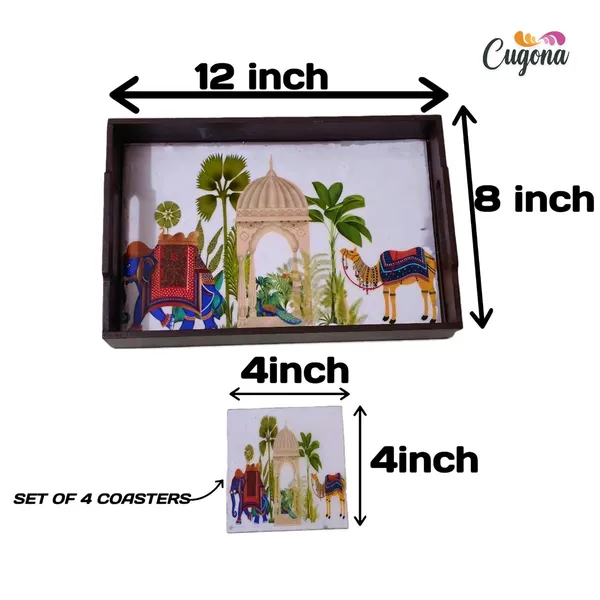 Wooden_Serving_Tray_with_Coaster_Set_4_Epoxy_Resin_Coating_12x8_Inch_Rectangular_Tray,_Glossy_Finish,_Lightweight_Multipurpose_for_Serving,_Organizing_Wooden_Tray_for_Serve_with_Tea_Coaster._(Camel)