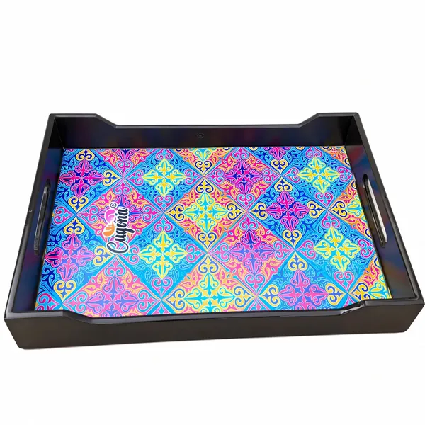 Glossy_Wooden_Serving_Tray_with_Epoxy_Resin_Coating,_14x10x2_Inches,_Engineered_Wood,_Deco-Painted_Sides__Multipurpose_Tray_for_Serving,_Decoration,_Kitchen_Organizer_Wooden_Tray