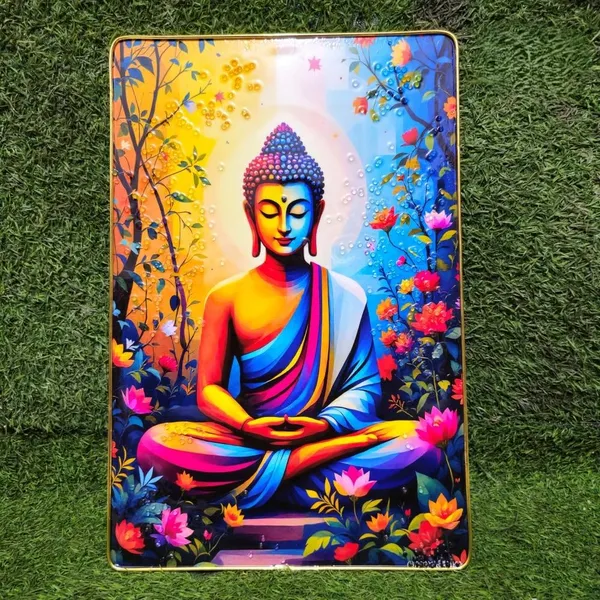 Buddha_Crystal_Photo_Frame__12x18_Inch_Wall_Art_with_Golden_Frame_&_Epoxy_Resin_Coating_for_Home,_Office_&_Study_Room