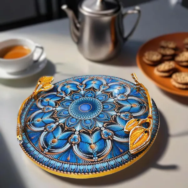 Round_Resin_Serving_Tray_with_Golden_Metal_Handles_12_inch__Tray_Decor_Kitchen_&_Dining,_Wooden_Tray_for_Serving-_Organizing,_Ideal_for_Tea_&_Fruits_-_Round_Multipurpose_Tray_Serving_Platter_Platter