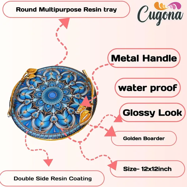 Round_Resin_Serving_Tray_with_Golden_Metal_Handles_12_inch__Tray_Decor_Kitchen_&_Dining,_Wooden_Tray_for_Serving-_Organizing,_Ideal_for_Tea_&_Fruits_-_Round_Multipurpose_Tray_Serving_Platter_Platter