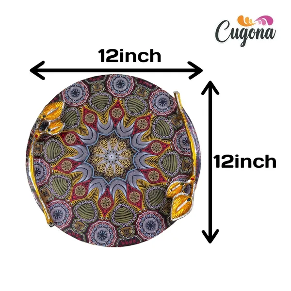Round_Wooden_Serving_Tray_with_Metal_Handles_12_inch__Tray_Decor_Kitchen_&_Dining,_Wooden_Tray_for_Serving-_Organizing,_Ideal_for_Tea_&_Fruits_-_Round_Multipurpose_Resin_Tray_Serving_Platter_Platter