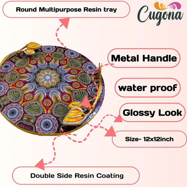 Round_Wooden_Serving_Tray_with_Metal_Handles_12_inch__Tray_Decor_Kitchen_&_Dining,_Wooden_Tray_for_Serving-_Organizing,_Ideal_for_Tea_&_Fruits_-_Round_Multipurpose_Resin_Tray_Serving_Platter_Platter