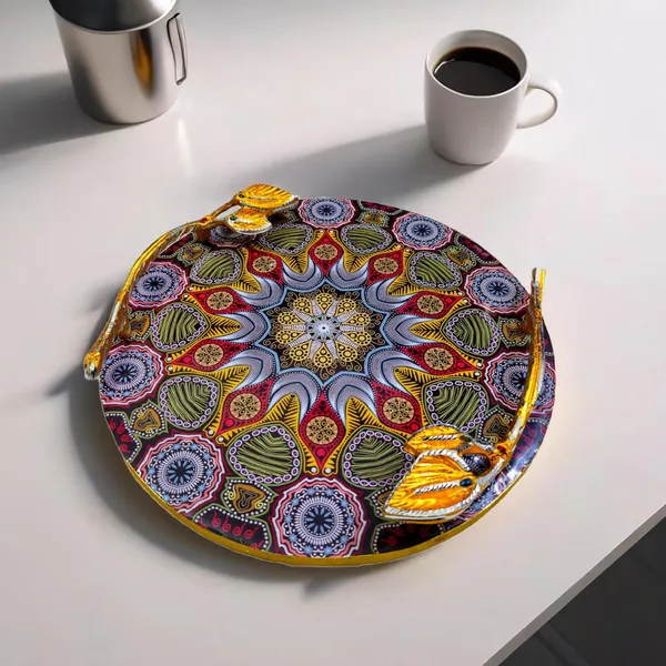Round_Wooden_Serving_Tray_with_Metal_Handles_12_inch__Tray_Decor_Kitchen_&_Dining,_Wooden_Tray_for_Serving-_Organizing,_Ideal_for_Tea_&_Fruits_-_Round_Multipurpose_Resin_Tray_Serving_Platter_Platter