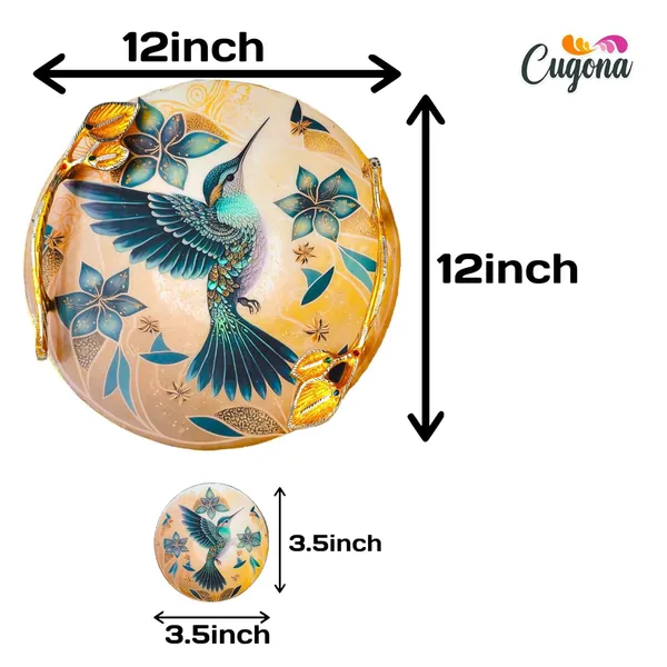 Round_Resin_Serving_Tray_with_Golden_Metal_Handles_12_inch-_Multipurpose_Tray_with_Coasters_Set_of_4__Decorative_Kitchen_&_Dining_Trey,_Wooden_Tray_for_Serving_&_Tray_with_Coasters