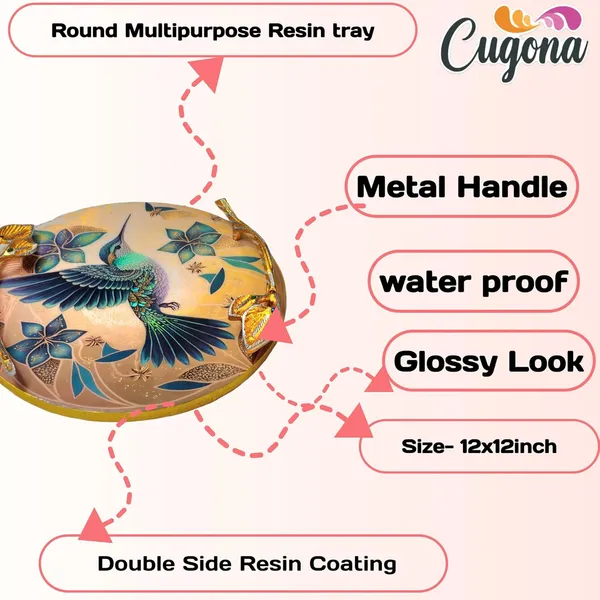 Round_Resin_Serving_Tray_with_Golden_Metal_Handles__Decorative_Kitchen_&_Dining_Tray,_Wooden_Tray_for_Serving_&_Organizing,_Ideal_for_Tea_&_Fruits_-_Round_Multipurpose_Tray_Serving_Platter_Platter