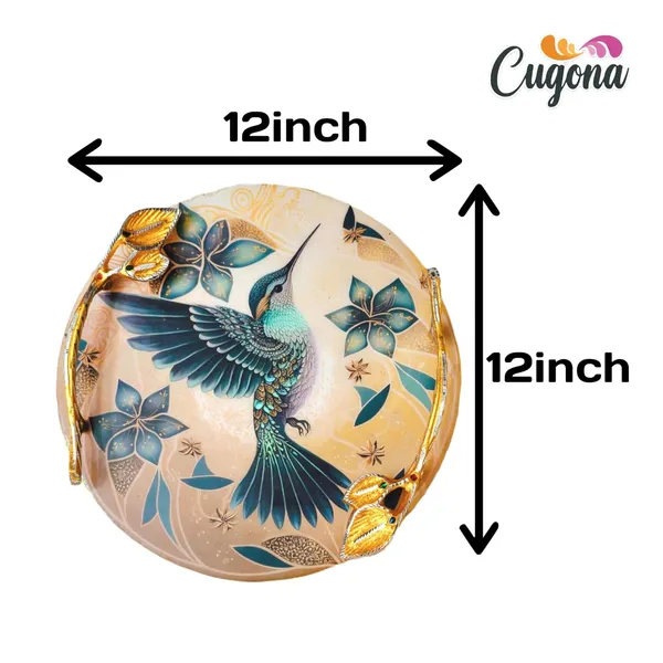 Round_Resin_Serving_Tray_with_Golden_Metal_Handles__Decorative_Kitchen_&_Dining_Tray,_Wooden_Tray_for_Serving_&_Organizing,_Ideal_for_Tea_&_Fruits_-_Round_Multipurpose_Tray_Serving_Platter_Platter