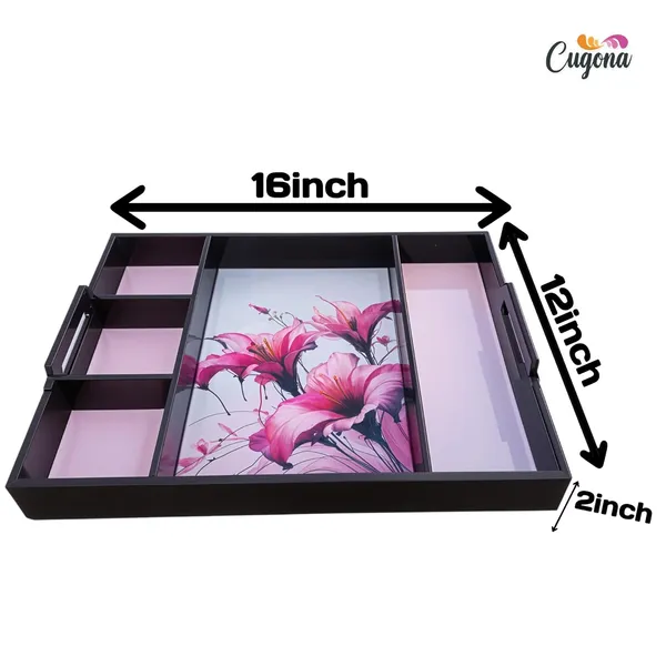 Wooden_Serving_Tray_(5_Compartments,_16x12_inches)_-_Partitioned,_Enamel_Coated,_Transitional_Style_Kitchen_Organizer_&_Decorative_Piece_partition_Tray_for_Dining_Table_Decor