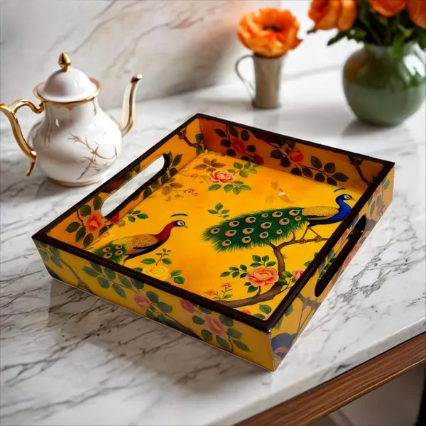 Wooden_Tray_for_Serving_with_Epoxy_Resin_Coating_-_8x8_Inch_Square_Tray,_Glossy_Finish,_Multipurpose_for_Serving,_Decoration_|_Serving_Tray_for_Dining_Table_Perfect_for_Organizing_oociasion.