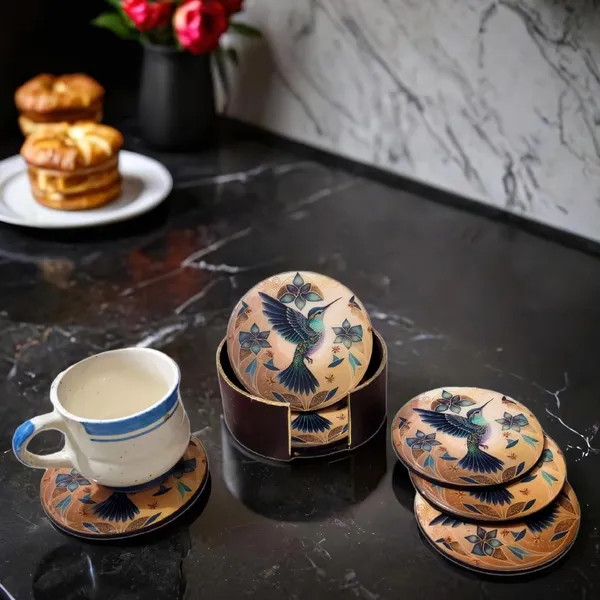 Wooden_Coaster_Set_of_6_with_Holder_-_Round,_Glossy,_Glass-Like_Shine_Epoxy_Resin_Finish,_Tabletop_for_Home,_Kitchen,_Office,_and_Gifting_Wooden_Tea_Coaster_Set_|_Glass_Coaster_(Peacock)