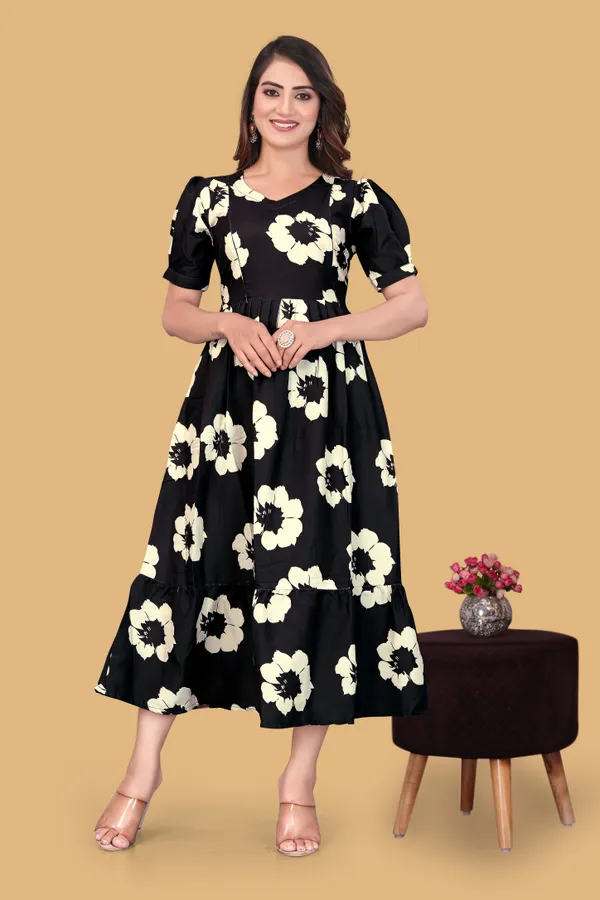 Black_&_White_Floral_Print_Maternity_Maxi_Dress_|_For_Women