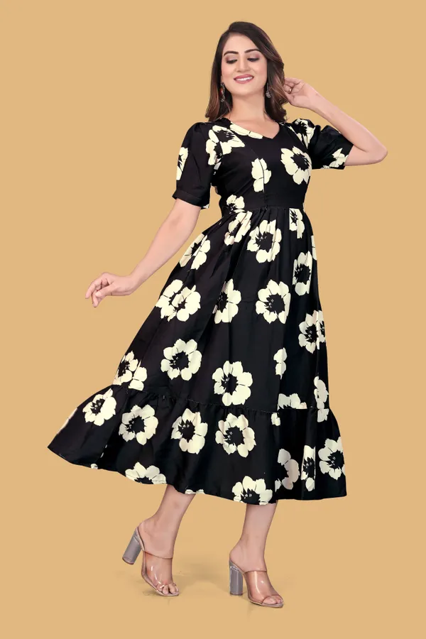 Black_&_White_Floral_Print_Maternity_Maxi_Dress_|_For_Women