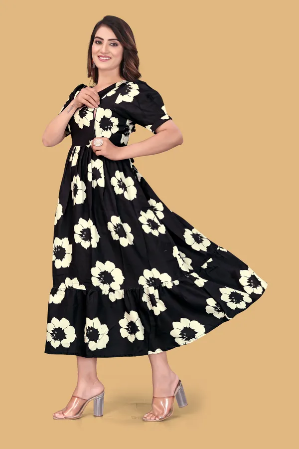Black_&_White_Floral_Print_Maternity_Maxi_Dress_|_For_Women